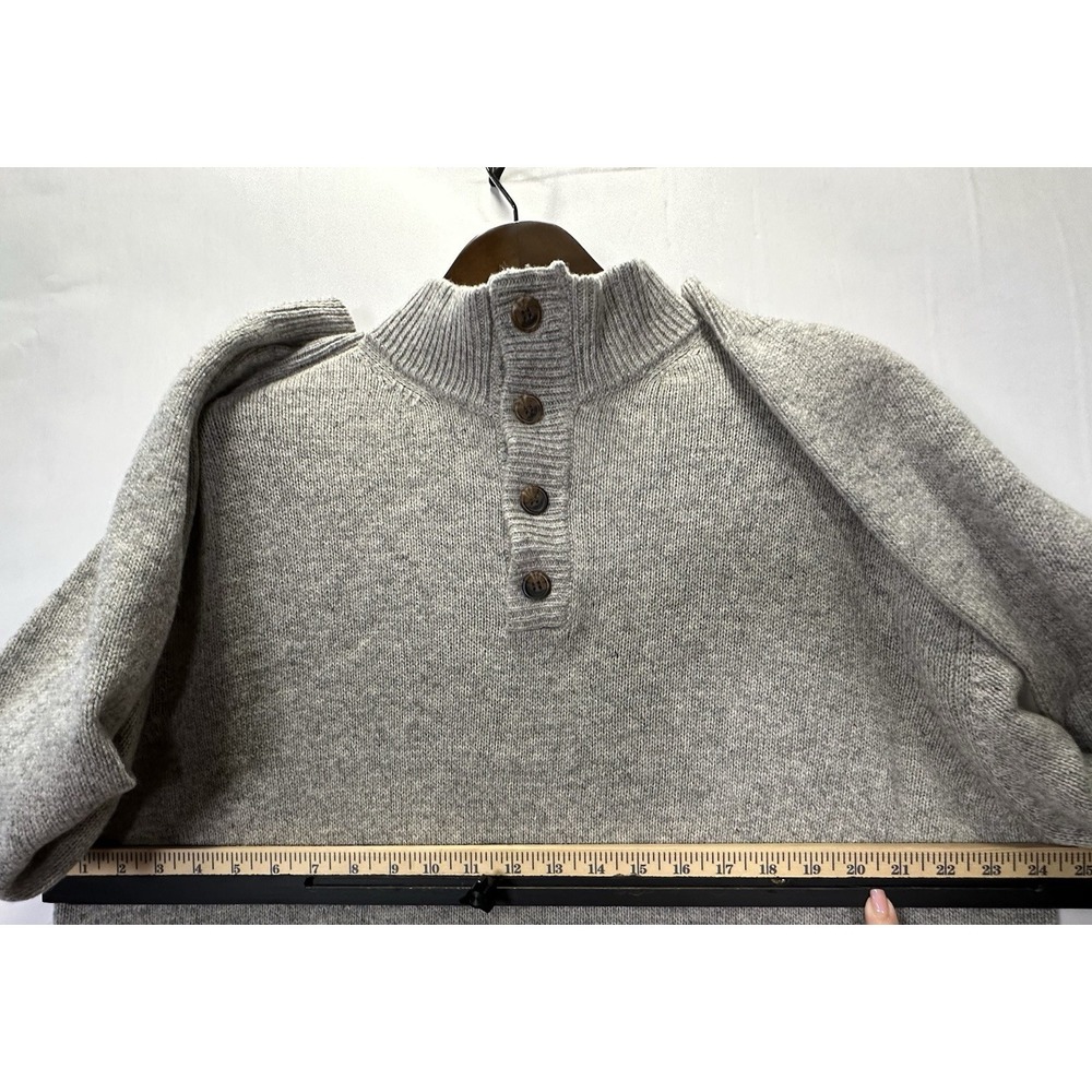 Enzo Mantovani Men's XXL 100% Wool Henley Sweater Thick Preppy Academic Formal - Picture 6 of 8